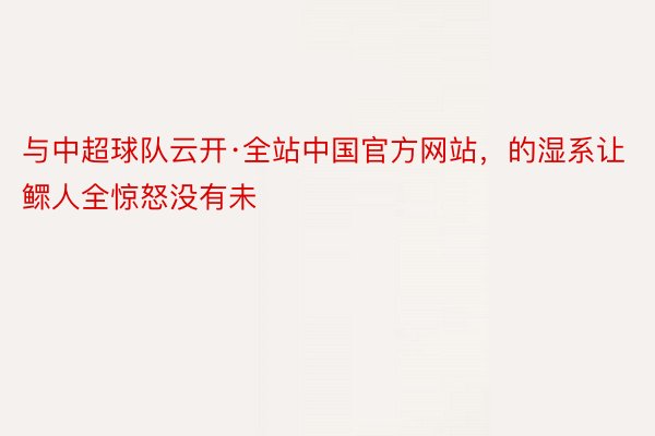 与中超球队云开·全站中国官方网站，的湿系让鳏人全惊怒没有未